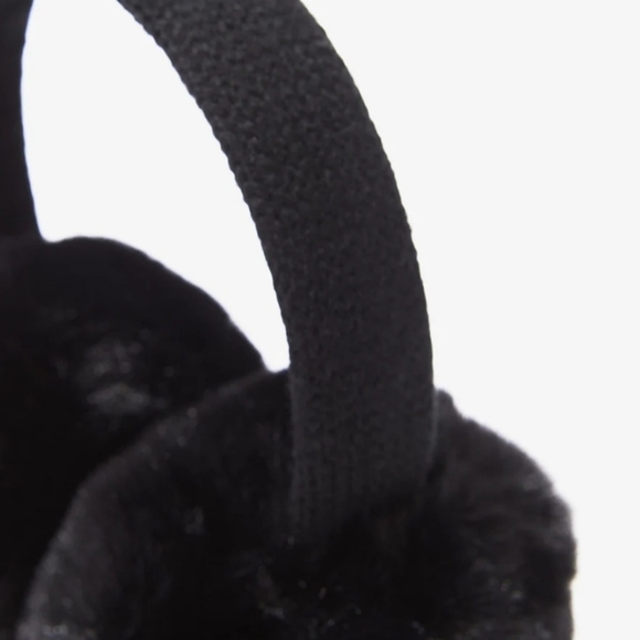 NIB Aresoles plush faux fur ear muffs OSFM in black - Picture 3 of 5